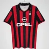 06 07 AC Retro Gömlek Futbol Formaları 95 96 97 Gullit 01 02 03 12 14 15 2006 2009 2010 Maldini Van Basten Futbol Kaka 93 94 Pirlo Ronaldinho Baggio Classic