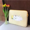 Sac à dos Cartoon Bear Lemon Leather Laptop Bag Sleeve pour Macbook Air 11 13 pouces Pro 14 15.6 M1 Mac Book Case Cover Notebook Accessoires