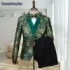 Abiti Gwenhwyfar Groomsmen su misura 2 pezzi Smoking da sposa Custome Homme Risvolto con intaglio Migliori abiti da festa per uomo Giacca + gilet + pantaloni Set