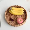 Dinnerware Sets Woven Fruit Basket Storage Plant Decor Toys Book Organizing Home Baskets For Shelves Holder Organizer