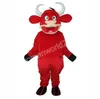 2024 Heiße Verkäufe Halloween Rote Kuh Maskottchen Kostüm Kostüm Karneval Cartoon Thema Kostüm Kostüm Kostüm Für Männer Frauen