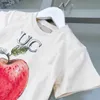 Fashion bébé t-shirts Red Apple Match Cotton Girls Boys Garch à manches courtes taille 90-160 cm Designer Kids Vêtements Enfant d'été Tees 24Feb20