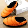 Pouches with colorful warm slippers cute couple home cotton slippers for men and women home slippers month shoes woman 240227