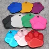 タグ卸売100PCS PAW PET DOGID TAGS NAME NAME NAME TAGSペンダントカスタマイズされたロゴ名レーザーパーソナライズされた彫刻テキストプレート