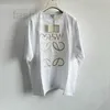 Heren T-shirts Designer 24ss 230g onregelmatig borduurwerk gedraaid driedimensionaal reliëfborduurwerk ronde hals korte mouwen unisex stijl CA44