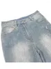 Damen Jeans Damen Denim Flare Mode Licht gewaschen Quaste gespleißt geschichtete Rüschen Hosen Herbst lässig Vintage High Street Hose