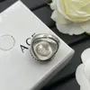 Luxe designerring Klassiek hoofdontwerp Ring Mode Retro Open einde Ring Gratis maat verstelbaar Hoogwaardig materiaal Niet-allergisch