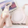 Bras Extra Thick Bra 10cm Small Chest Gathered And Thickened 12cm Underwear Women's Flat Without Steel Ring