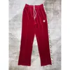 24ss Casablanca nieuwe mannen designer broek sport kleurrijke gestreepte singels logo geborduurde joggingbroek casablanca jas top set