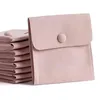 Jewelry Pouches SheepSew Microfiber Pouch 20pcs 8x8cm Luxury Small Gift Bag Package Snap Button With Divider