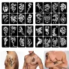 Stencils 32st/Lot Wolf Dragon Animal återanvändbar tatuering Stencils mall för armback -bröstfärg airbrush tatuering klistermärken 4 ark