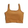 Bras Soisou Rib Fabric Bra Top Vrouwen Gym Sport Antishake Fitness Sports ondergoed Yoga -tops voor meisjes 9 kleuren borstkussen verwijderbaar