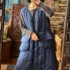 Carriers Johnature – gilet Long en lin bleu gris pour femmes, manteaux Vintage de Style chinois, poches rétro amples, col en v, nouvelle collection printemps 2023