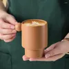 Кружки Ветер Кружка Высококачественная креативная корейская ручка Керамическая кофейная чашка Легкая роскошная вода
