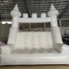 Casa de salto branco por atacado Modern Luxury Inflatable Slide inflável e inflável com parede de parede lua de lua de salto para o casamento incluído soprador