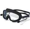 Büyük Çerçeve Profesyonel Yetişkin Yüzme Goggles Earplug Su geçirmez Anti-Fog HD Erkekler İçin Yüzme Gözlükleri Kadın Havuz Gözlükleri