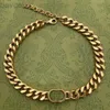 Halsbandsdesigner hänge kubansk choker halsband krage punk vintage chunky tjock länk kedja nyår smycken tillbehör 240302