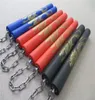 Hot Arti Marziali Nunchaku Modello Drago Arti Marziali Nere Nunchaku bastoncini in acciaio inossidabile Kung FuTrainer per principianti2342461