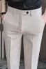Pants Men's Spring/Summer Business Formal Pants Solid Color Casual Korean Fit Suit Pants 2023 Men's Wedding Social Pants Plus Size 36