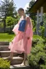 skirt Transparent Pink Veil Dress See Through Tulle Slender Long Sleeve Avant Guard Women Futuristic Dresses 2020