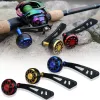 Rollenfischerei Rollengriff Griff Griff BAitcasting Metallknopf Mikro -Jigging -Griff mit Ausstattung Ersatzteilen für Lowprofile -Rolle