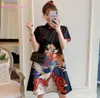 Plus Size M4XL Fashion Modern Trend Cheongsam Dress for Women Summer Black Short Sleeve Qipao Traditional Chinese Clothing5833430