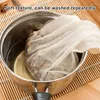 Louça descartável 10pcs sacos de algodão com cordão musselina para sopa cozinhar chá fazendo filtragem de café conveniente