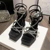 Модельные туфли Aneikeh Water Diamond с открытым носком, модные пикантные сандалии на очень высоком каблуке, для ночного клуба, гладиаторы из стальной трубы для танцев