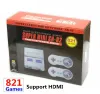 Players 8Bit Mini HD TV Retro Family Video Game Console Handheld Builtin 821 Classic for SNES Games Dual Gamepad Player PAL NTSC