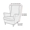 1set wingbackstol slipcover med elastisk botten fåtöljsoffa täcker king back wing stol slipcover för sovrum vardagsrum 240228