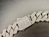 Gioielli Hiphop Moissanite Catena cubana Missanite ghiacciata in argento sterling 925 con diamanti da 20 mm