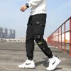 Thin Streetwear Casual Pants Men Ribbons Harem Jogging Pants Male Slim Fit Spring Cargo Pants Multi-Pockets Women Trouser Jx1 240228