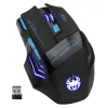 Souris ZELOTES F14 2.4GHz souris de jeu sans fil F14 2400DPI 7 boutons USB LED souris d'ordinateur optique pour PC de bureau ordinateur portable Gamer souris