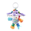 Grzechdy komórki komórkowe 7 design zwierzęta łóżko Bell Lion Elephant Dog Monkey Frog Super Soft to uspokojenie przedszkola Wczesna edukacja DHT83