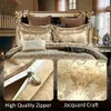 Luxury Bedding Set Jacquard Queen Quilt Cover With Pillowcase Duvet European Style Pattern Bed King Size Adult 240226