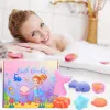 Bath 6PCS/Set Mered tema Badbomber Set Body Stress Relief Exfoliating Fiturizing Doftes Aromaterapy Spa Salt Ball