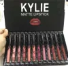 12pcs in 1 KY Matte Liquid Lipstick Kit Long Lasting Lip Color Gloss Foundation Makeup Lipgloss Set NonStick Cup4648056