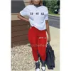 Diseñador Racksui Mujeres Sartenes Sui Mujeres Dos Piezas Jogger Se Nuevo Leers Prined Shor Manga Sexy Moda Tighs Suis Yoga Pan Essenialsweashirs