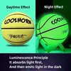 Glow in Night Glow Basketball Rozmiar 5 Rozmiar 6 Rozmiar 7 Dzieci Dorosłe uczeń PU miękkie skórzane skórzane zużycie i anty-Skid 240229