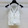 2024 summer women's Brand t-shirt vest strapless top fashion brand embroidered sexy black and white vest casual sleeveless vest top luxury shirts