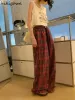 Capris Mode Pantalon Femme Plaid Breite Bein Hosen für Frauen Y2k Neue Böden Gerade Kordelzug Casual Streetwear Vintage Hosen