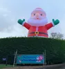 Atividades ao ar livre personalizado personagem de natal inflável elevado papai noel 12mh gigante ar soprado modelo de papai noel balão para venda