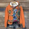 Kadın Hoodies Sonbahar Afrikalı Kız 3D Baskı Kadınlar Vintage Moda Günlük Sweatshirtler Büyük Boy Hoodie Kids Sulağı Takip Giysileri