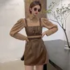 Skirts Fried Street Three-piece Suit Fashion Women's Leather Clothing 2024 Autumn And Winter Vest Shorts Bottoming Shirt