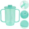 Waterflessen Volwassen Sippy Cup 2 Handvatten Plastic Mok Drinken Gehandicapten Ouderen Morsbestendig Dysfagie Parkinson Aids Leven