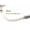 Câble d'amplificateur de casque Audio HiFi, accessoires 8 cœurs 5N 3.5mm à 3.5mm mâle à mâle en argent sterling pour voiture