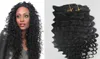 Clip bouclé brésilien de vague profonde vierge dans les Extensions de cheveux humains pince d'extension de cheveux Remy naturel Ins cheveux vierges pleine tête 2813576