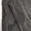 24SS Spring Summer Men's Coats Vintage tvättade broderade denimjackor
