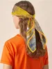 女性スクエアトールスカーフ90cmヘッドヘアショールズバッグバンダナス夏の飾りフウラードフェム