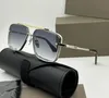 Top Luxus Sommer klassische Sonnenbrille Vintage quadratische Metallrahmen Herren Damen Anti-UV-Gradienten-Sonnenbrille
